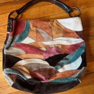 Beautiful patchwork lucky brand all leather purse new never used